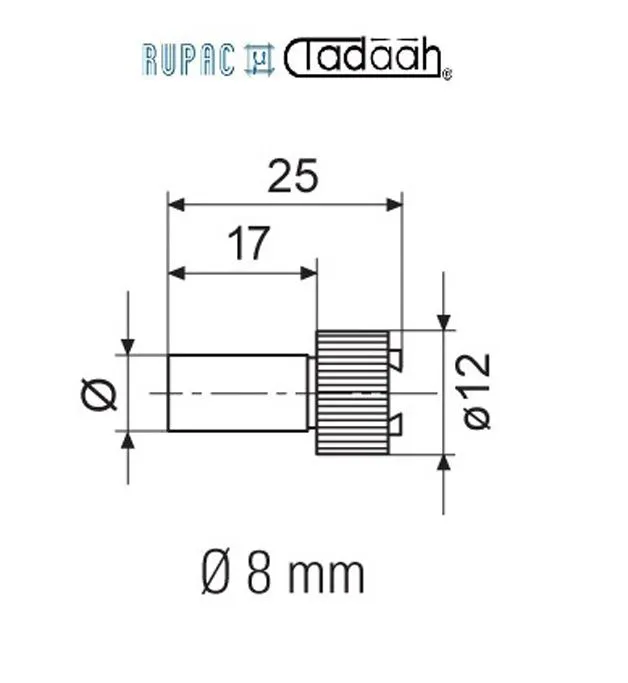 1500050 Attacco a coda di rondine Ø8 mm
