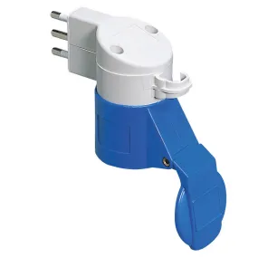 Adattatore connettore di alimentazione industriale Gewiss, 1 x 2P + E, 1 x 2P + E, 16A