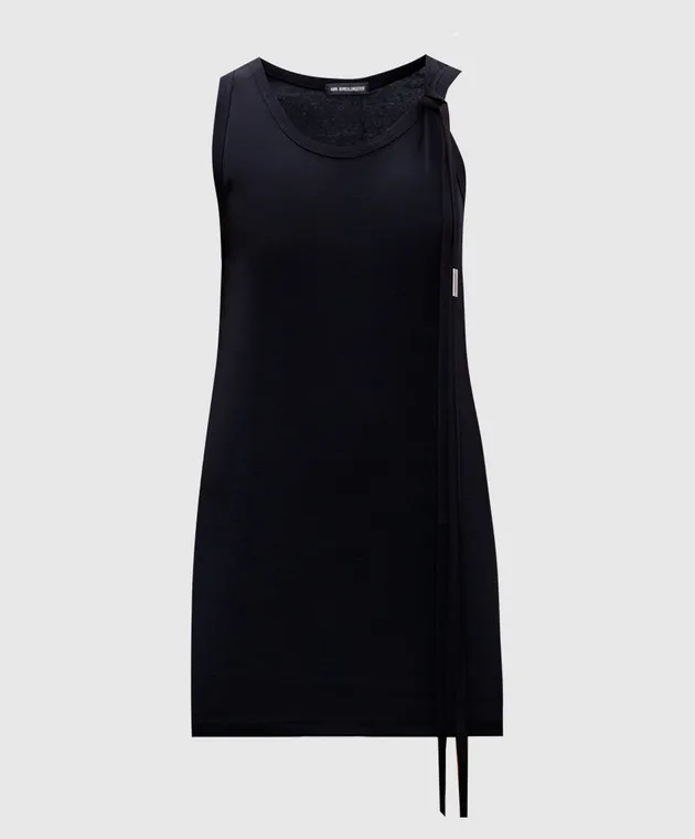 Ann Demeulemeester Top nero con stampa Dieter 2402WJTO2035FA045