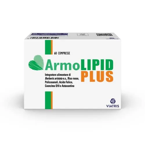 ArmoLIPID Plus Integratore Alimentare con Riso Rosso, Policosanoli, Acido Folico, Coenzima Q10 E Astaxantina e Berberis Aristata