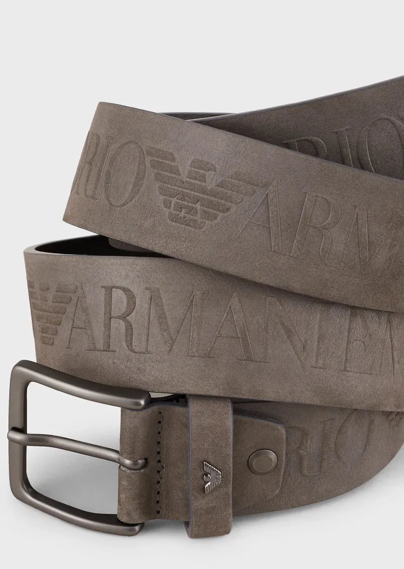 Belt with Emporio Armani Logo / Brown