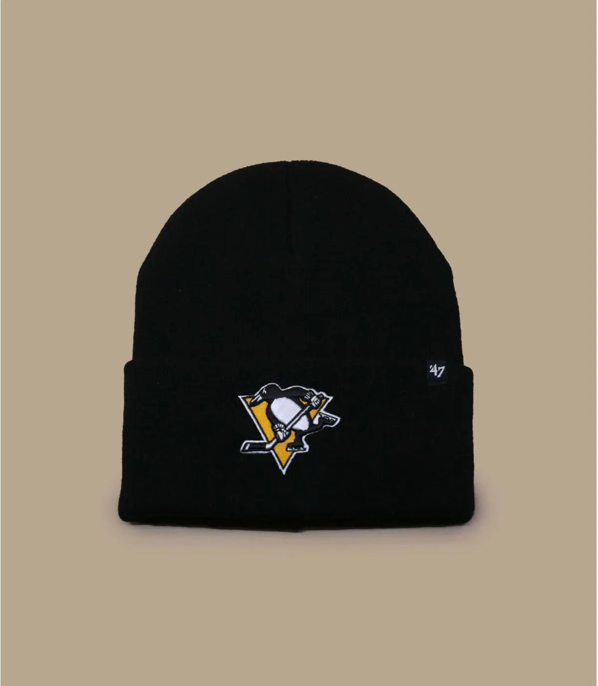 Berretto con risvolto nero dei PenguinsHaymaker Cuff Knit Penguins black     