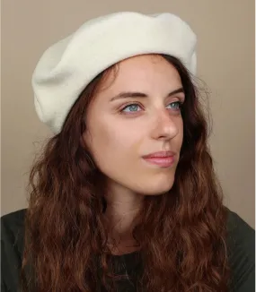 Berretto donna cruEcru french beret     