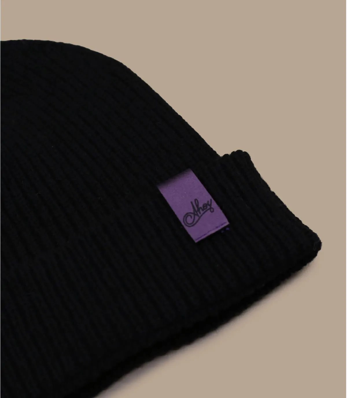     berretto nero prodotto in Francia   Bonnet Ahoy black purple     