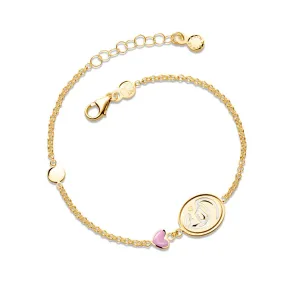 Bracciale leBebe PMG085 Proteggimi Madonnina cuore oro giallo