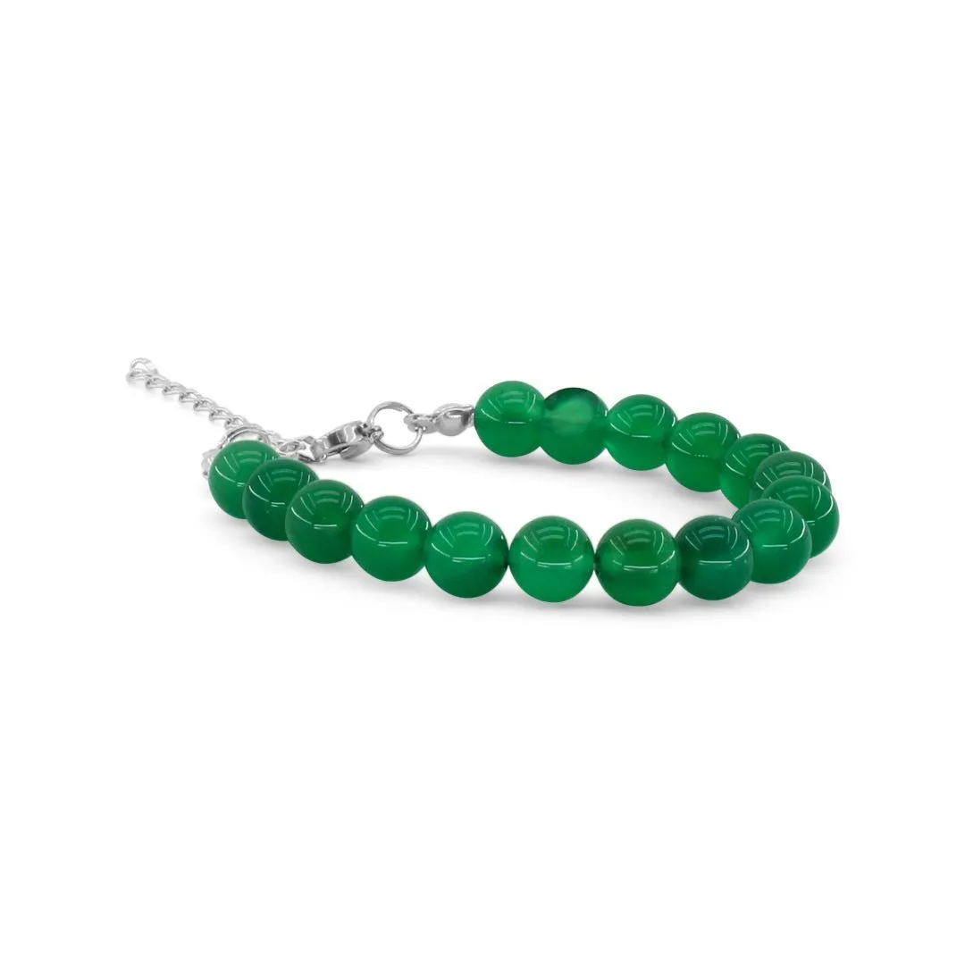 Bracciale regolabile in Avventurina Verde con pietre naturali da 8 mm