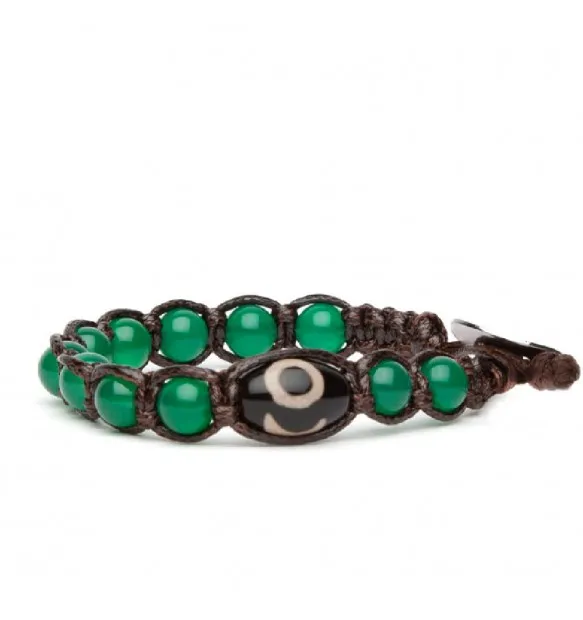 Bracciale Tamashii Shonu coraggio agata verde bhs501-08-12