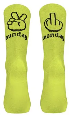 Calzini Northwave Sunday Monday giallo neon