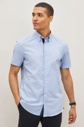Camicia con Oxford Manica corta elasticizzata