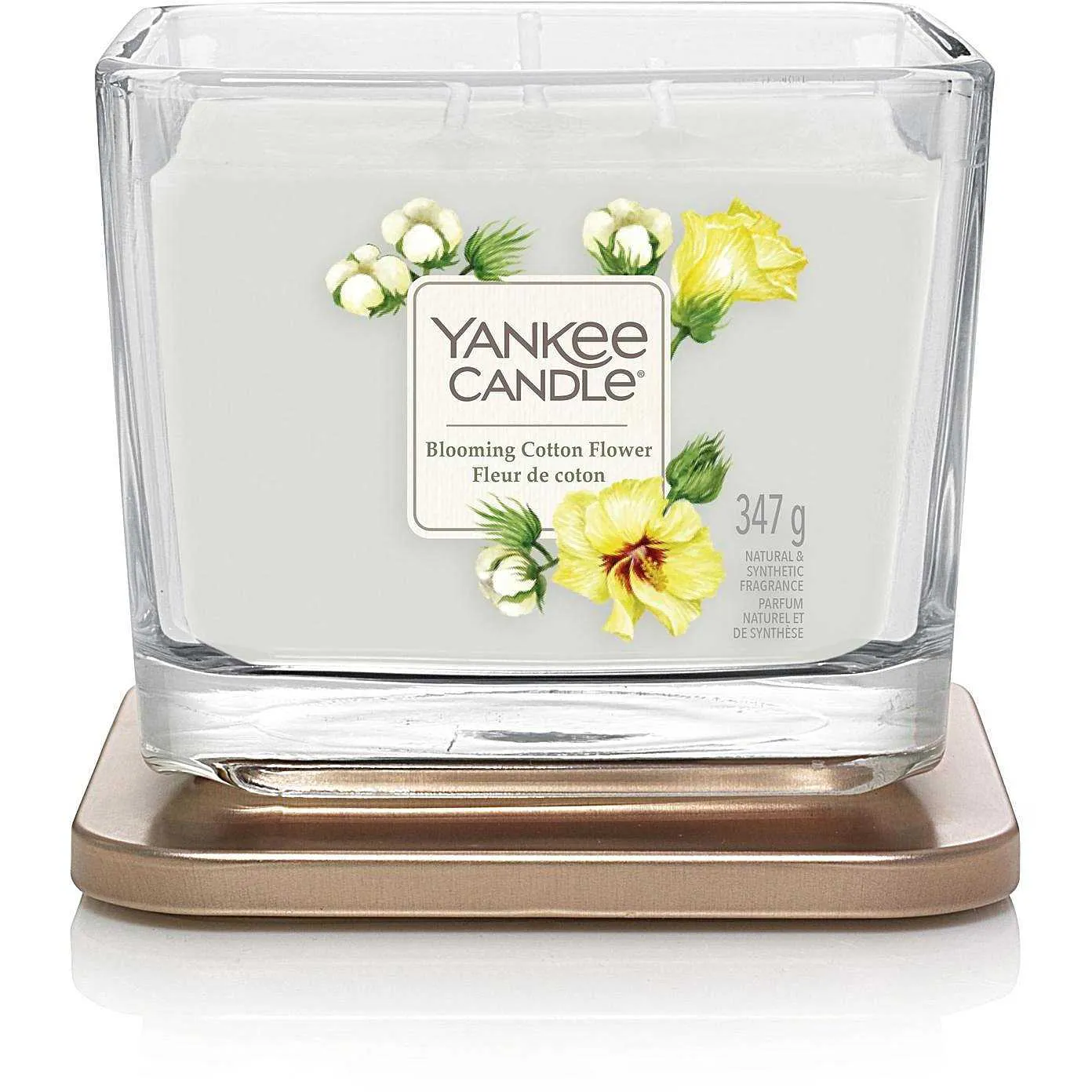 Candela Yankee Candle Quadrata, Media colore Bianco