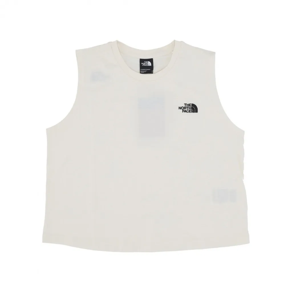 canotta donna w essentials relaxed simple dome tank WHITE DUNE