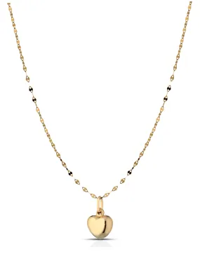 Collana in oro giallo cuore