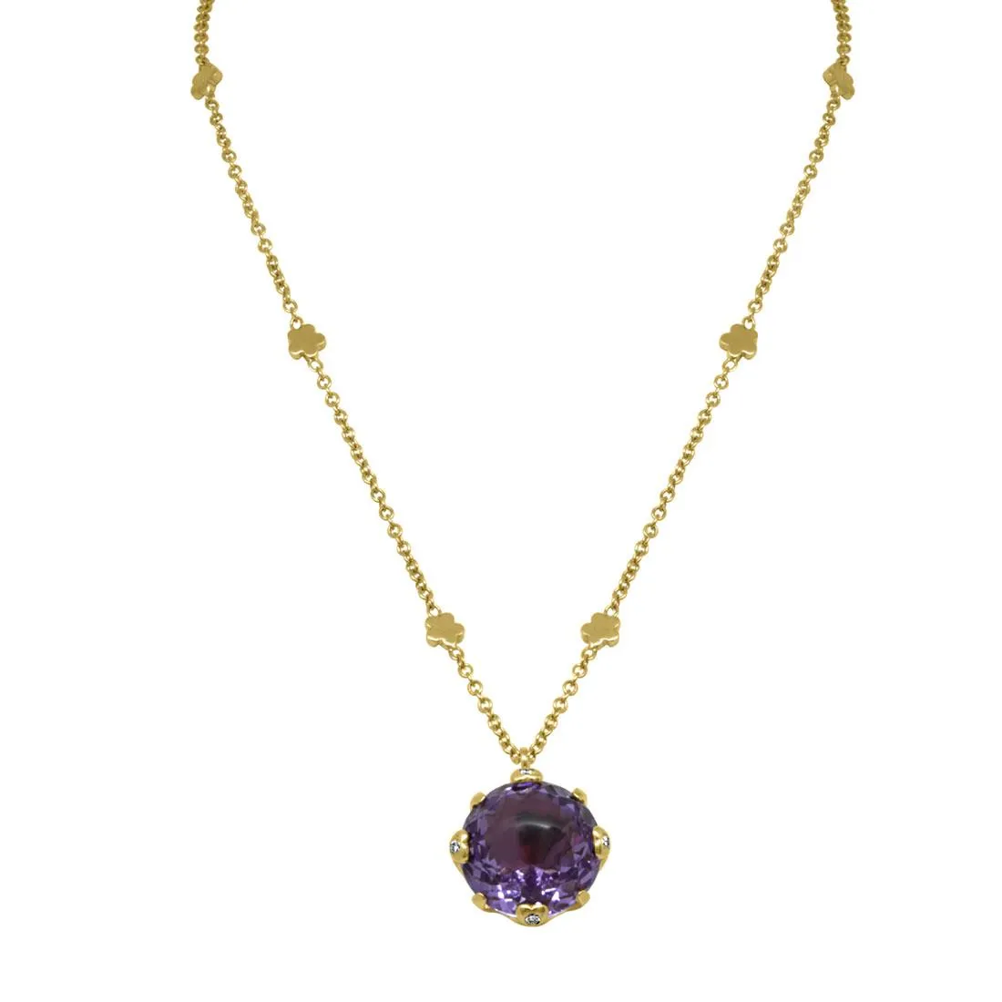 Collana in oro rosso con diamanti