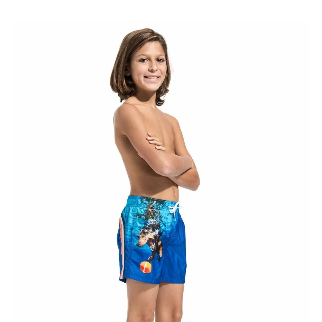 Costume boardshort da bambino Sundek colore blu fantasia