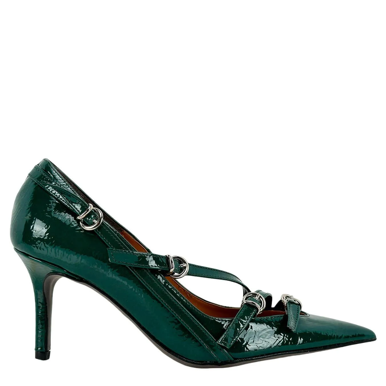 Divine Follie Scarpe Donna, Décolleté, Cinturini, Pelle Naplak, Verde