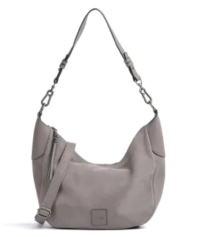  FredsBruder Sually Banana Shoulderbag Borsa hobo pelle scamosciata, pelle granulata grigio  