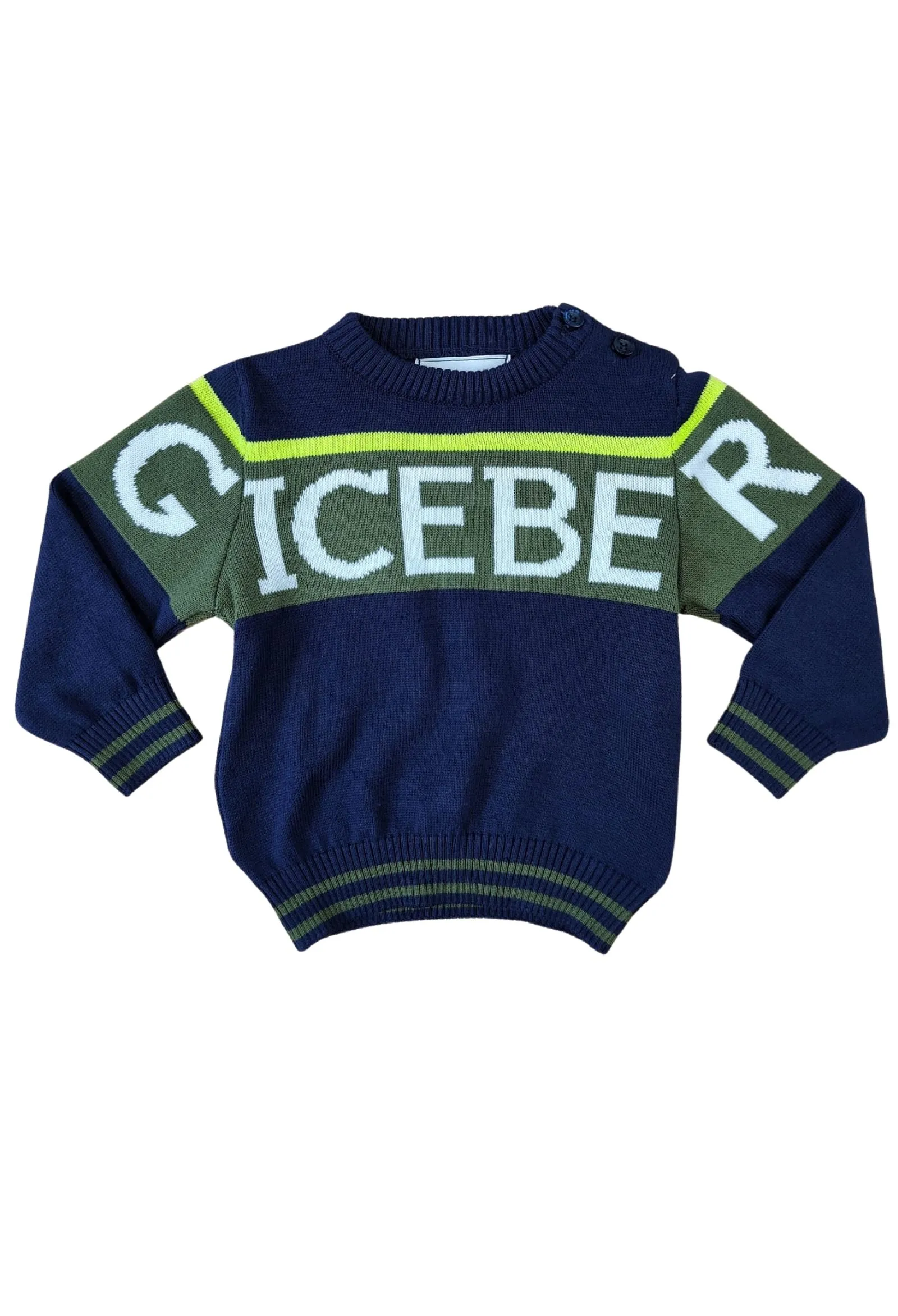 iceberg  Maglioncinio  blue con logo centrale