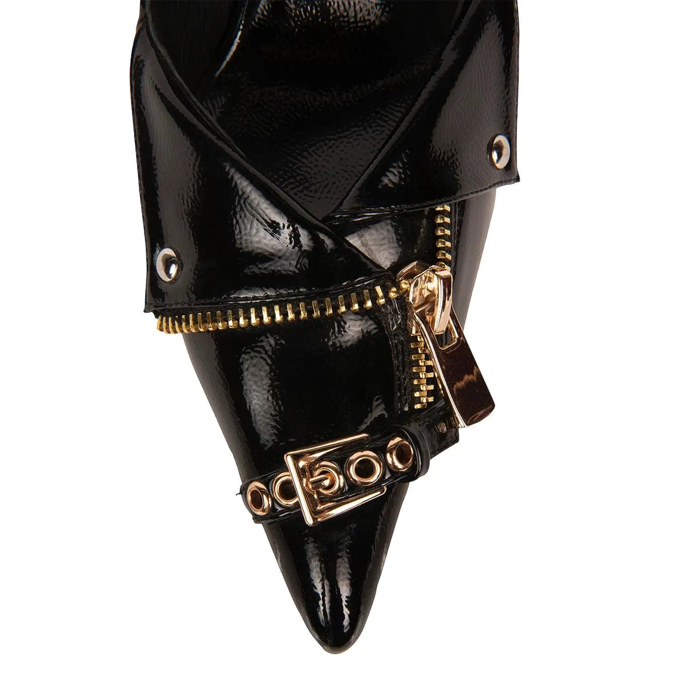 Jeffrey Campbell Scarpe Motorollin Donna, Décolleté, Pelle, Nero