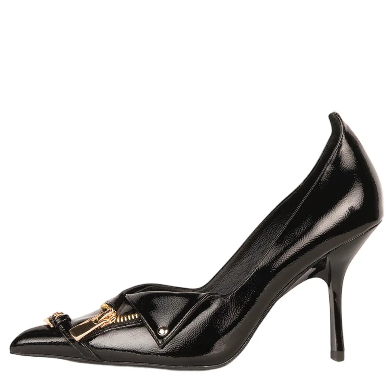 Jeffrey Campbell Scarpe Motorollin Donna, Décolleté, Pelle, Nero