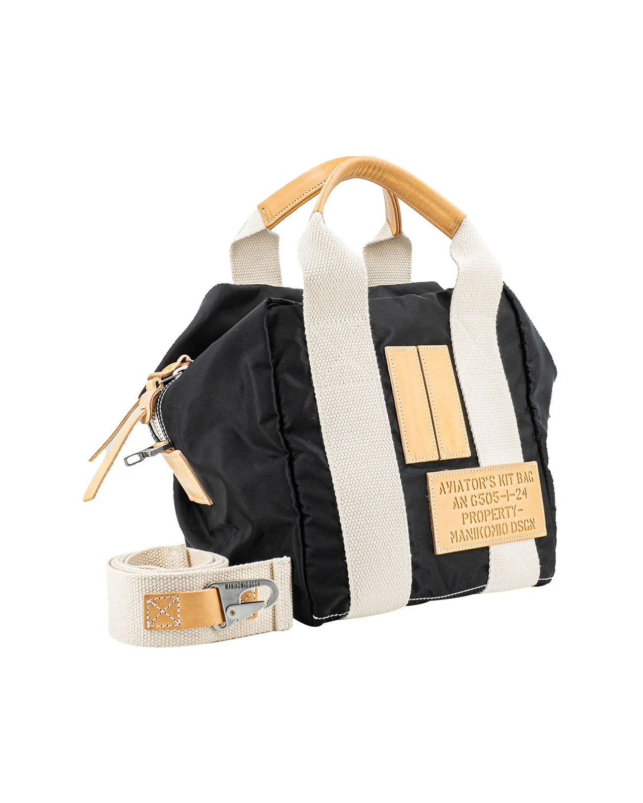 Manikomio Design - Borsa a mano in nylon Aviator's Kit Bag con tracolla | Studioarch.com