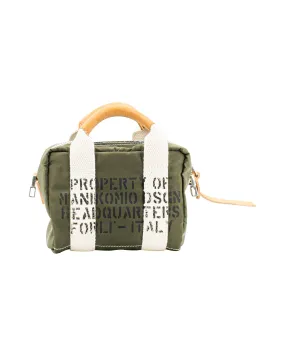 Manikomio Design - Borsa a mano Mini con tracolla in nylon Aviator's Kit Bag | Studioarch.com