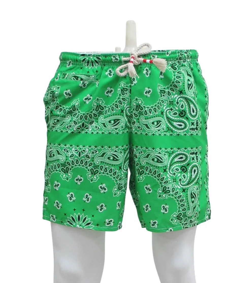 MC2 SAINT BARTH boxer costume mare uomo BANDANA HYPE 75 VERDE estate 2020