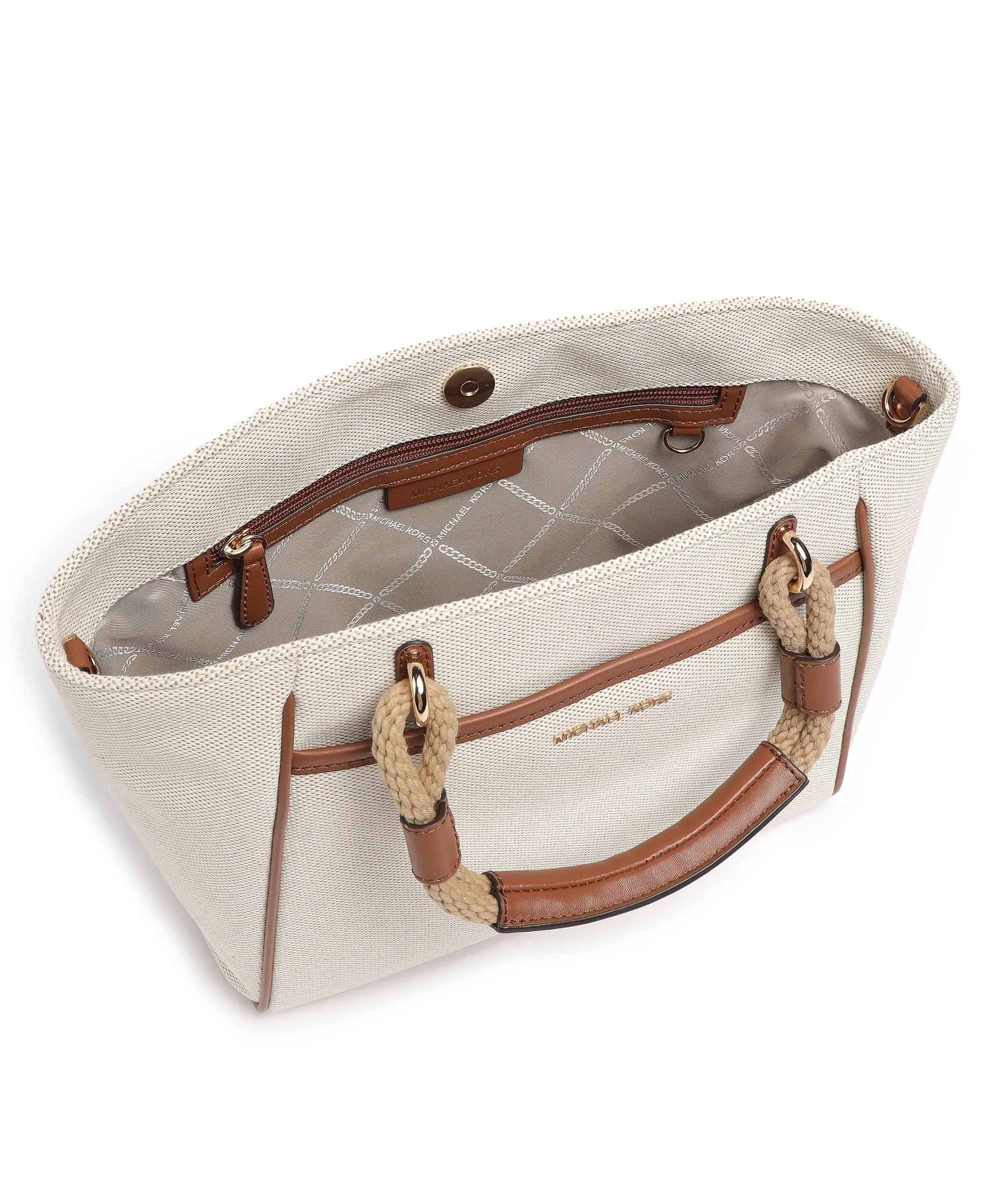  Michael Kors Talia Borsa a mano cotone avorio  