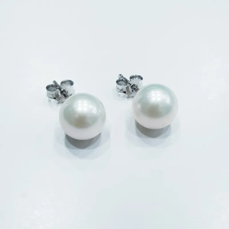 ORECCHINI PERLE AKOYA da 4 a 12 mm - ORO BIANCO 18 KT