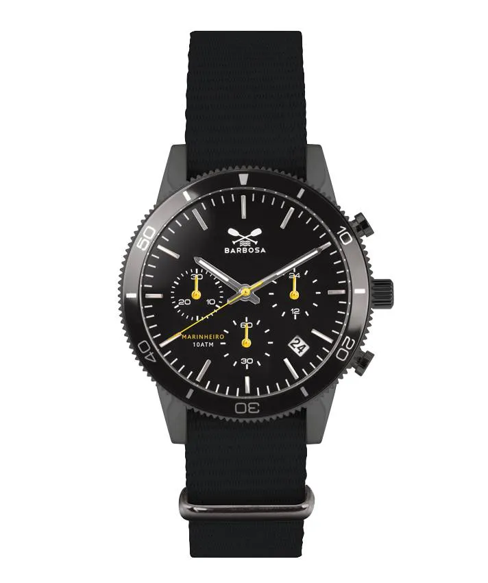OROLOGIO MARINHEIRO CRONOGRAFO dm. 39 NATO NERO