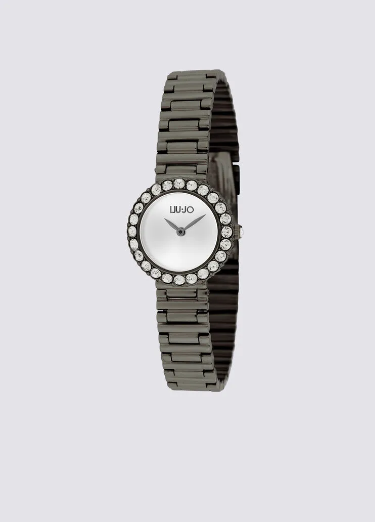 Orologio Nero Solo Tempo con Zirconi Donna Liujo TLJ2237