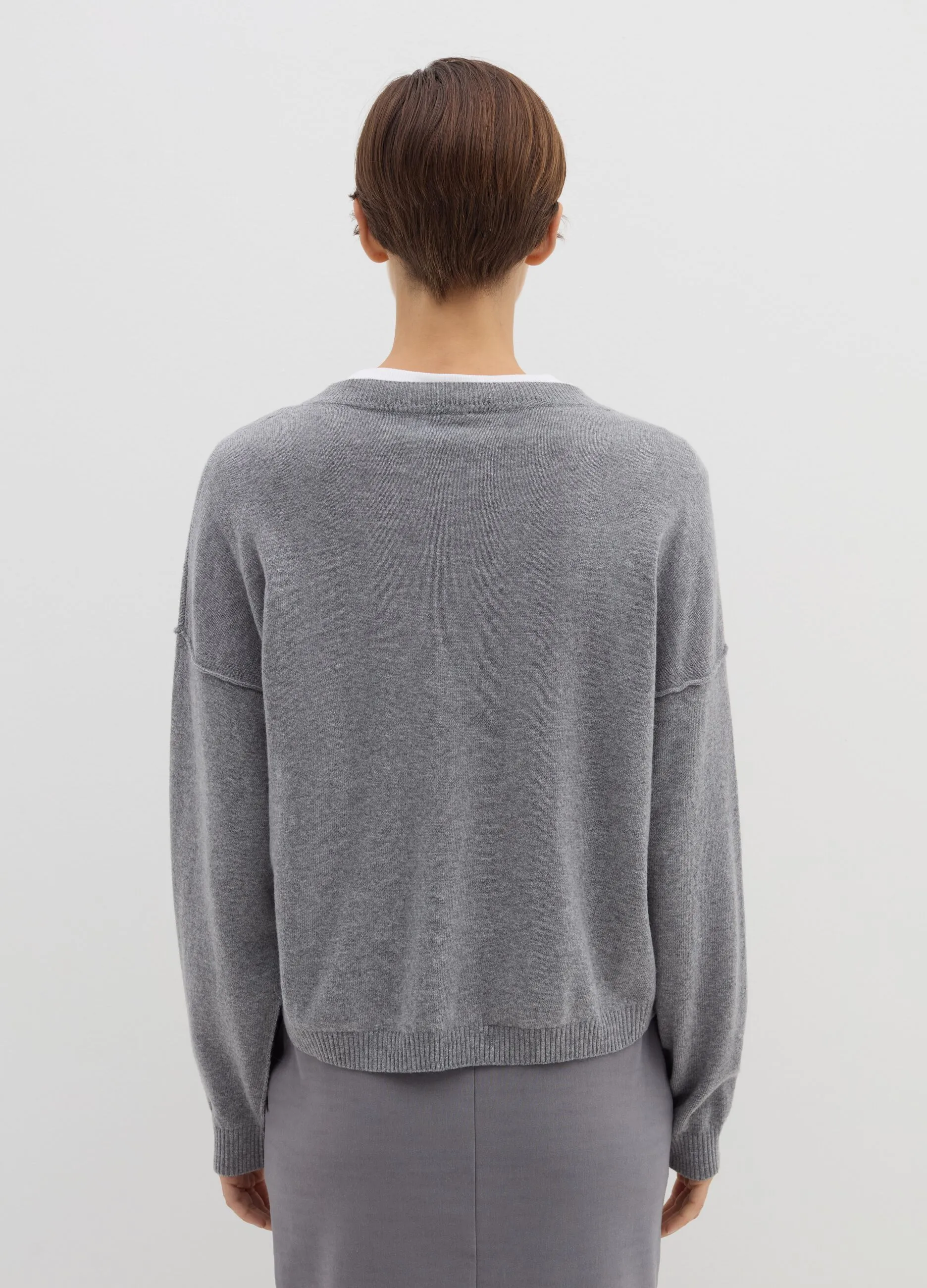 Pullover oversize con scollo rotondo