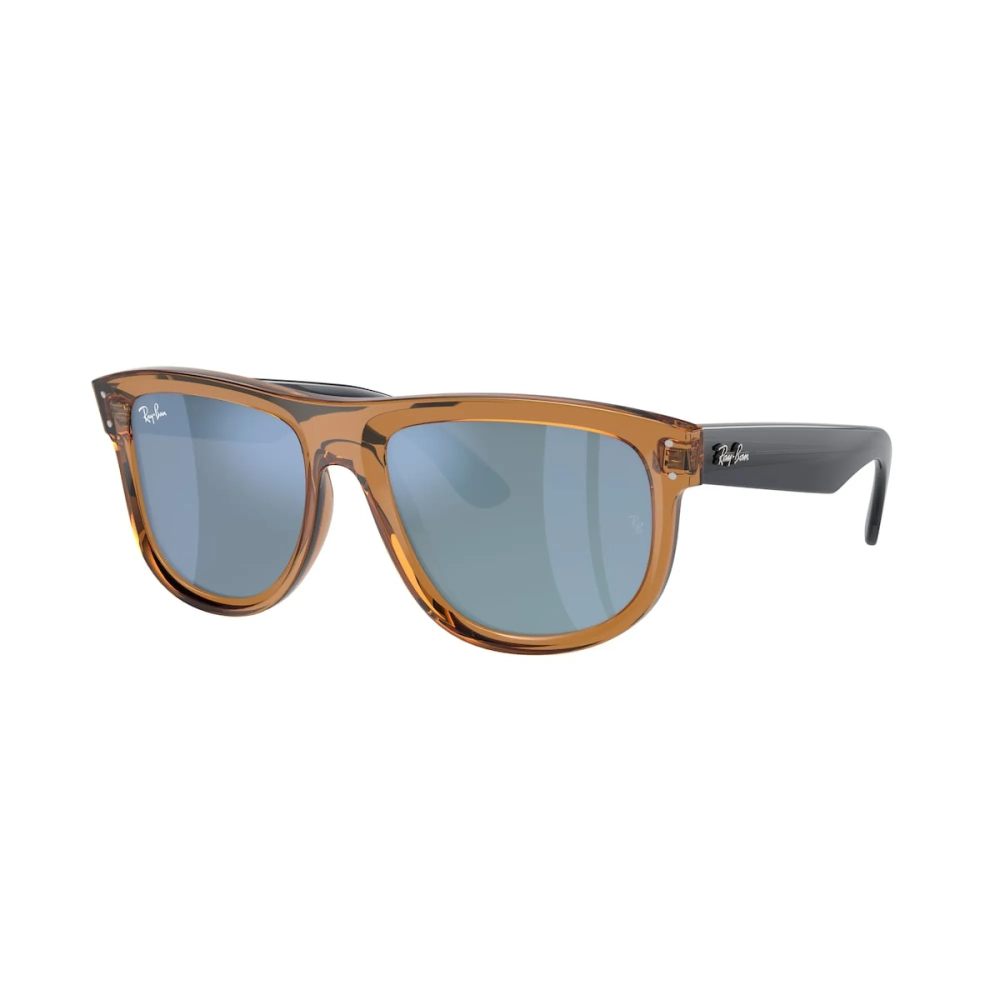   Ray-Ban RB R0501S Boyfriend Reverse 6711GA Marrone Cammello Trasparente | Occhiale Da Sole Unisex 