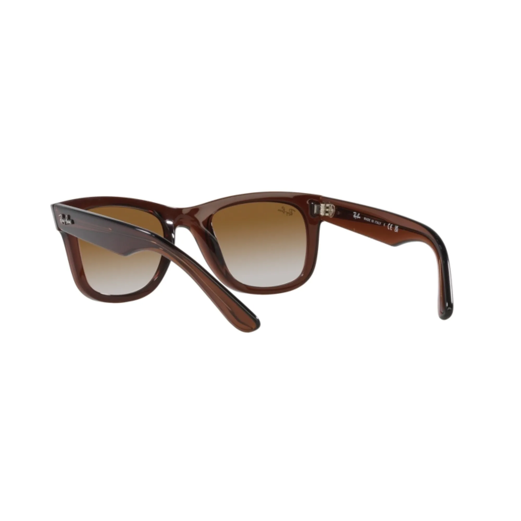   Ray-Ban RB R0502S Wayfarer Reverse 6709CB Marrone Trasparente | Occhiale Da Sole Unisex 