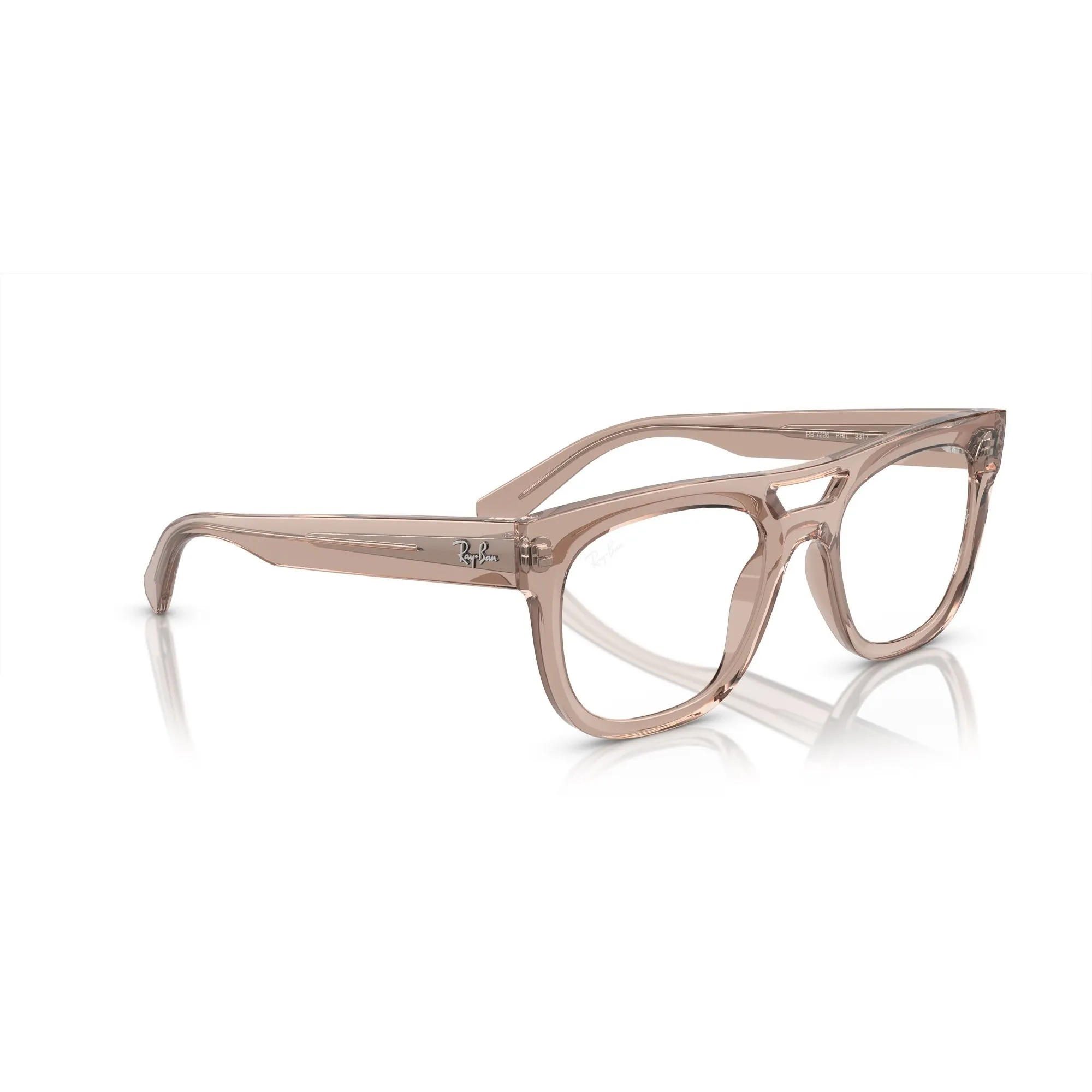   Ray-Ban RX 7226 Phil 8317 Marrone Chiaro Trasparente | Occhiale Da Vista Unisex 