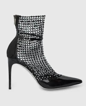 Rene Caovilla Décolleté Galaxia in pelle nera con strass C11150100