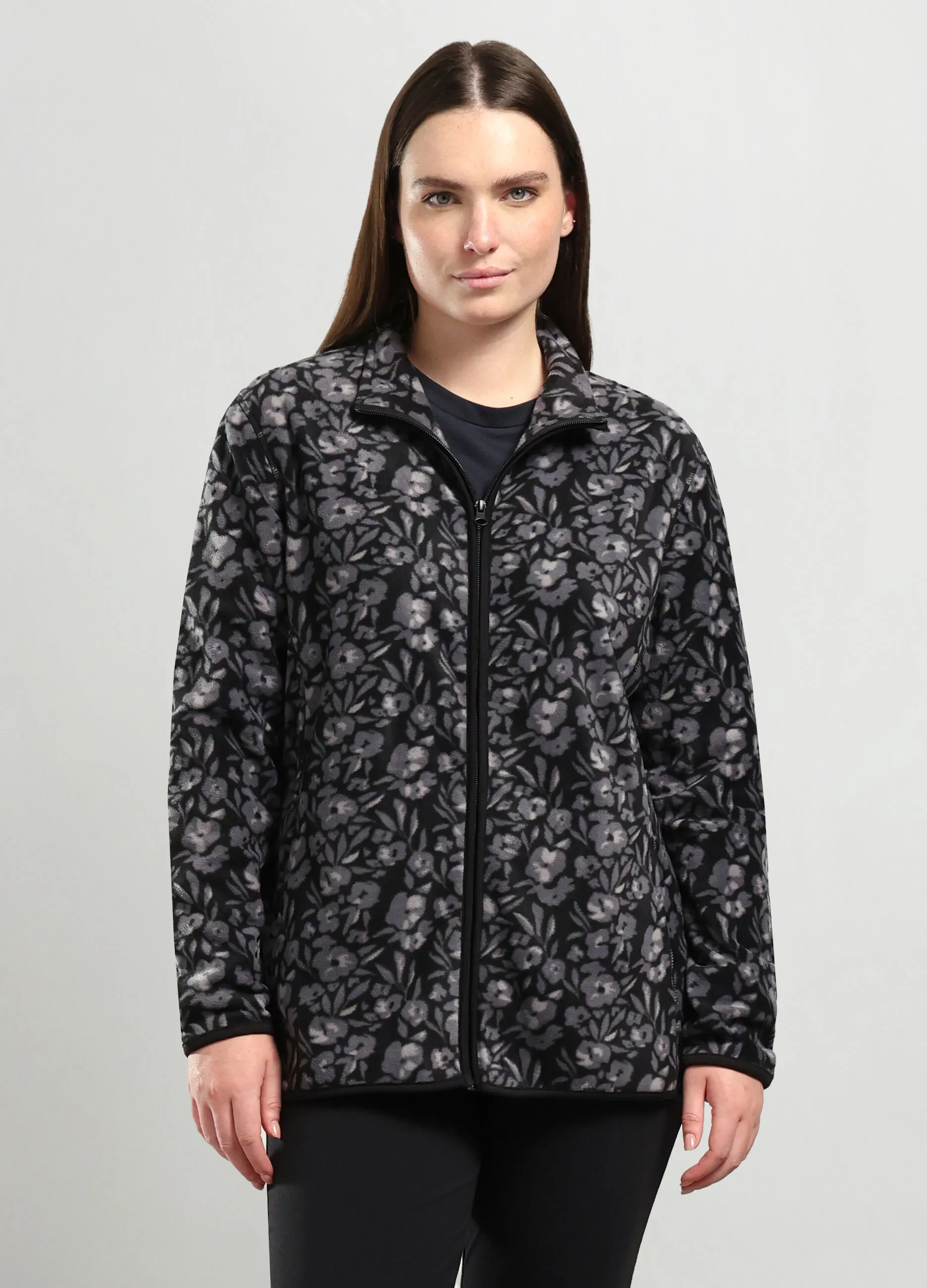 ROSA THEA  Felpa in pile con stampa donna curvy