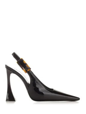   Saint Laurent  Décolleté con cinturino in pelle verniciata  