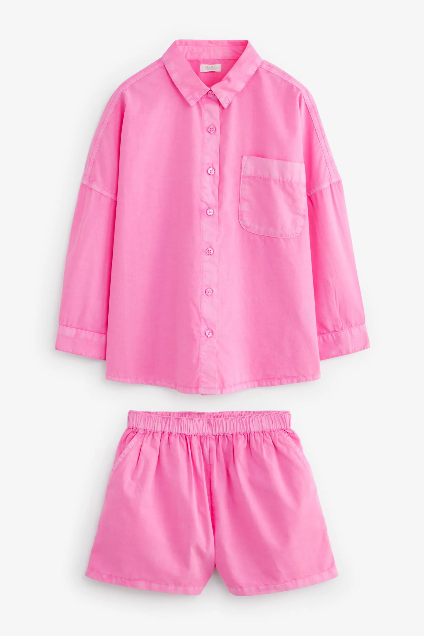 Shirt And Shorts With Linen Co-ord Set (3-16yrs)    