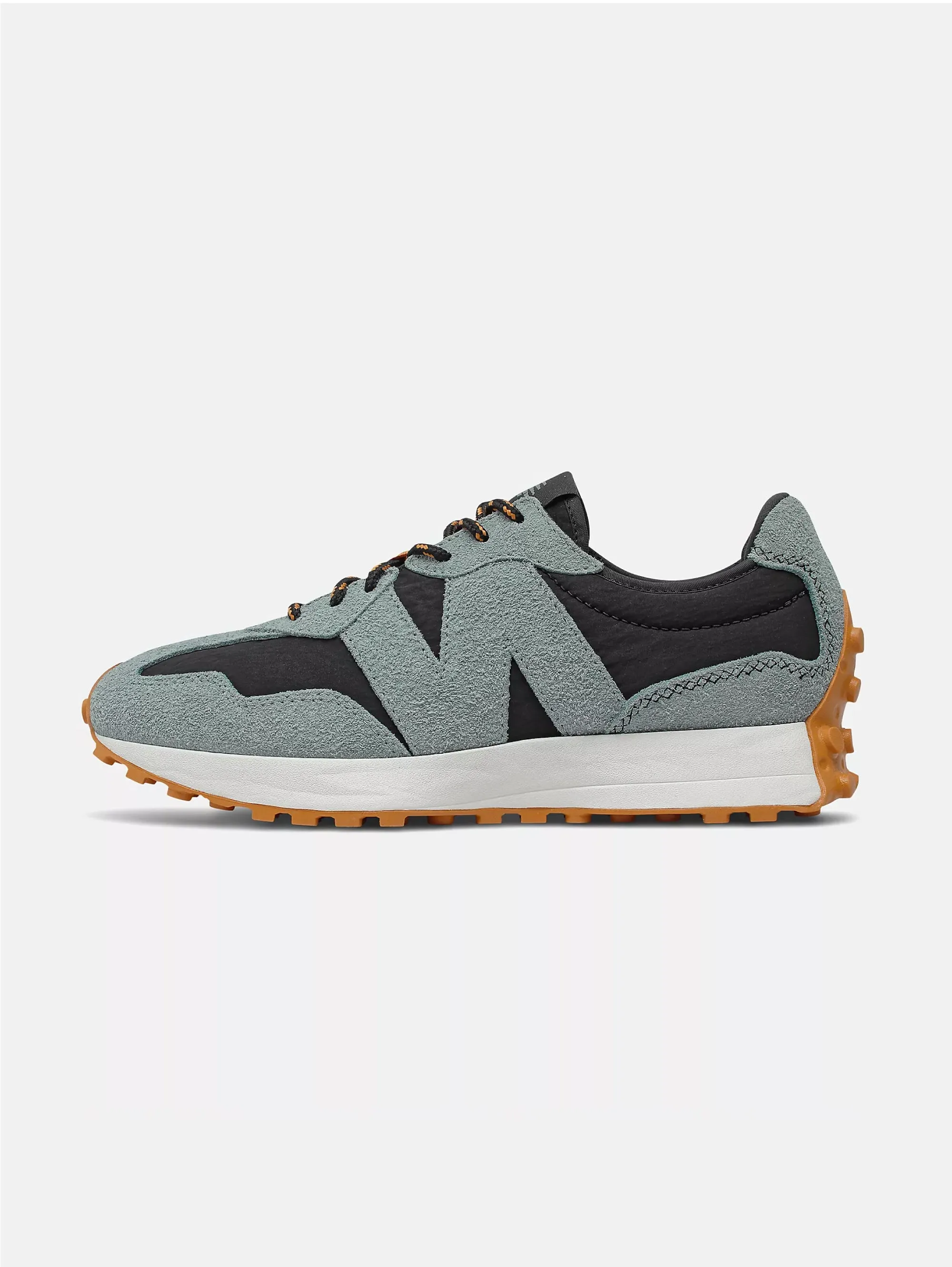 Sneakers retrò in Suede 327 Nero/Slate