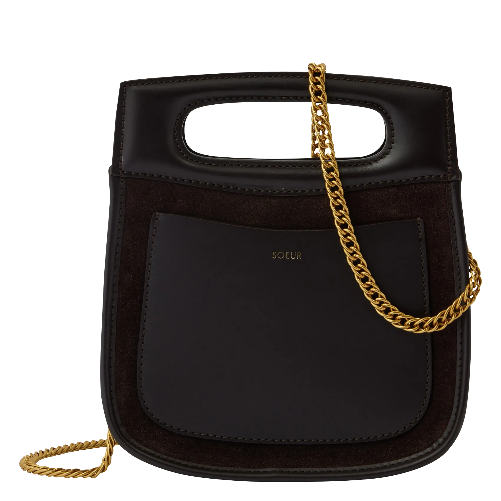  SOEUR   CHERI MINI - Borsa a mano in pelle | Marrone