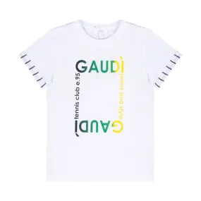  T-SHIRT GAUDI. BIANCO 