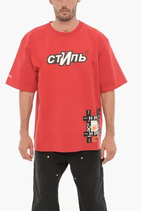 T-shirt Girocollo in Cotone Stampata
