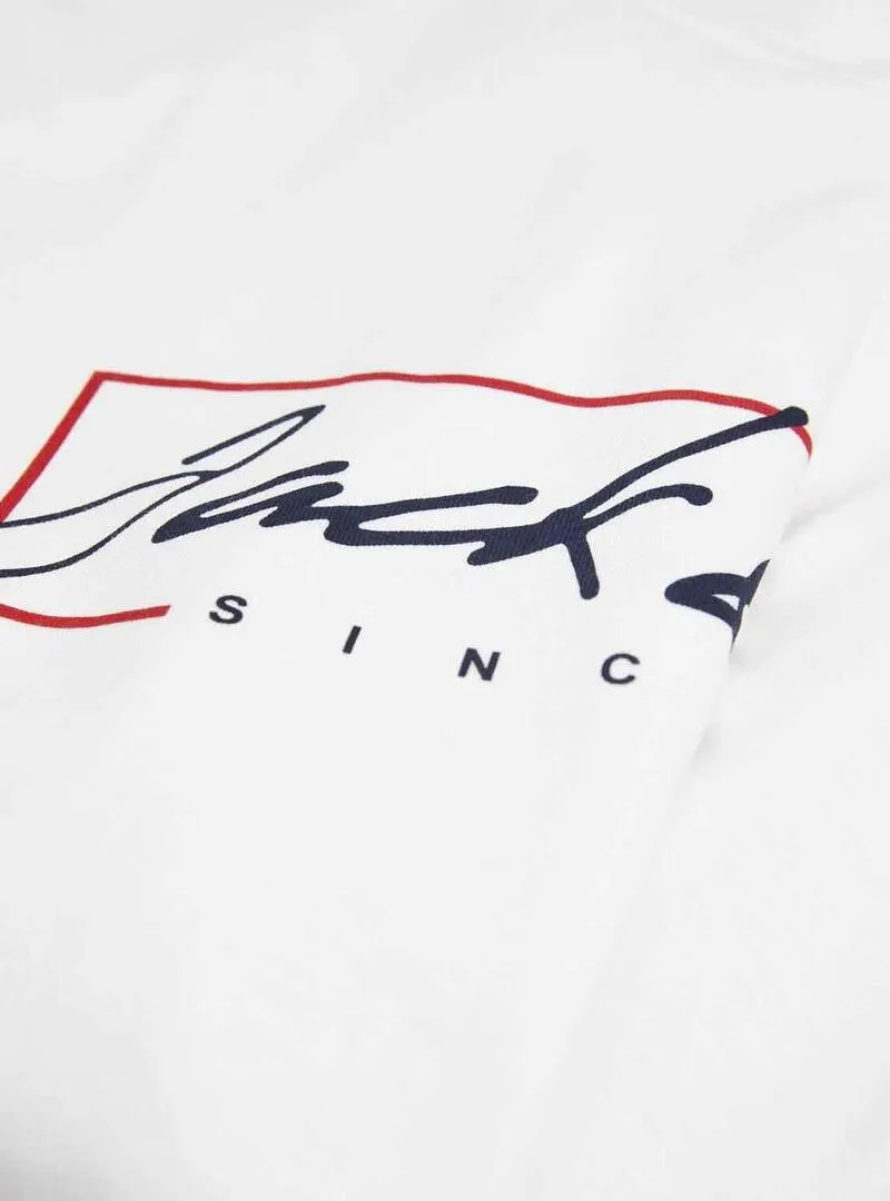 T-Shirt Jack & Jones Zuri Bianco per Uomo
