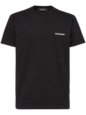 T-shirt nera stampa mappa