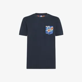 T-SHIRT POCKET CONTRAST S/S NAVY BLUE