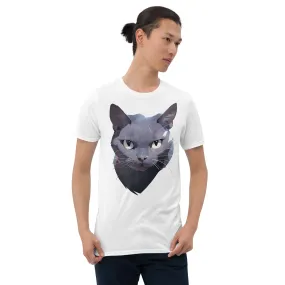 T-shirt unisex con gatto grigio