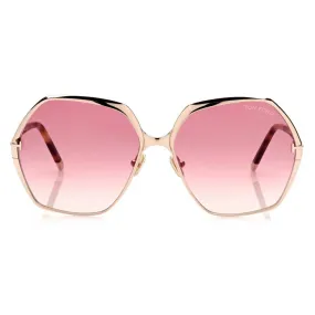 Tom Ford - Fonda Sunglasses - Occhiali da Sole Geometrica Rotondi - Rosa - FT0912