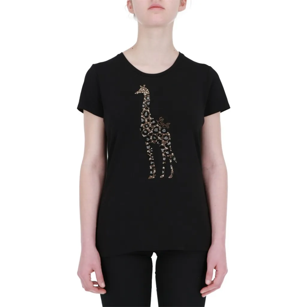 Tshirt Liu Jo Jeans Donna Moda M/c NERO