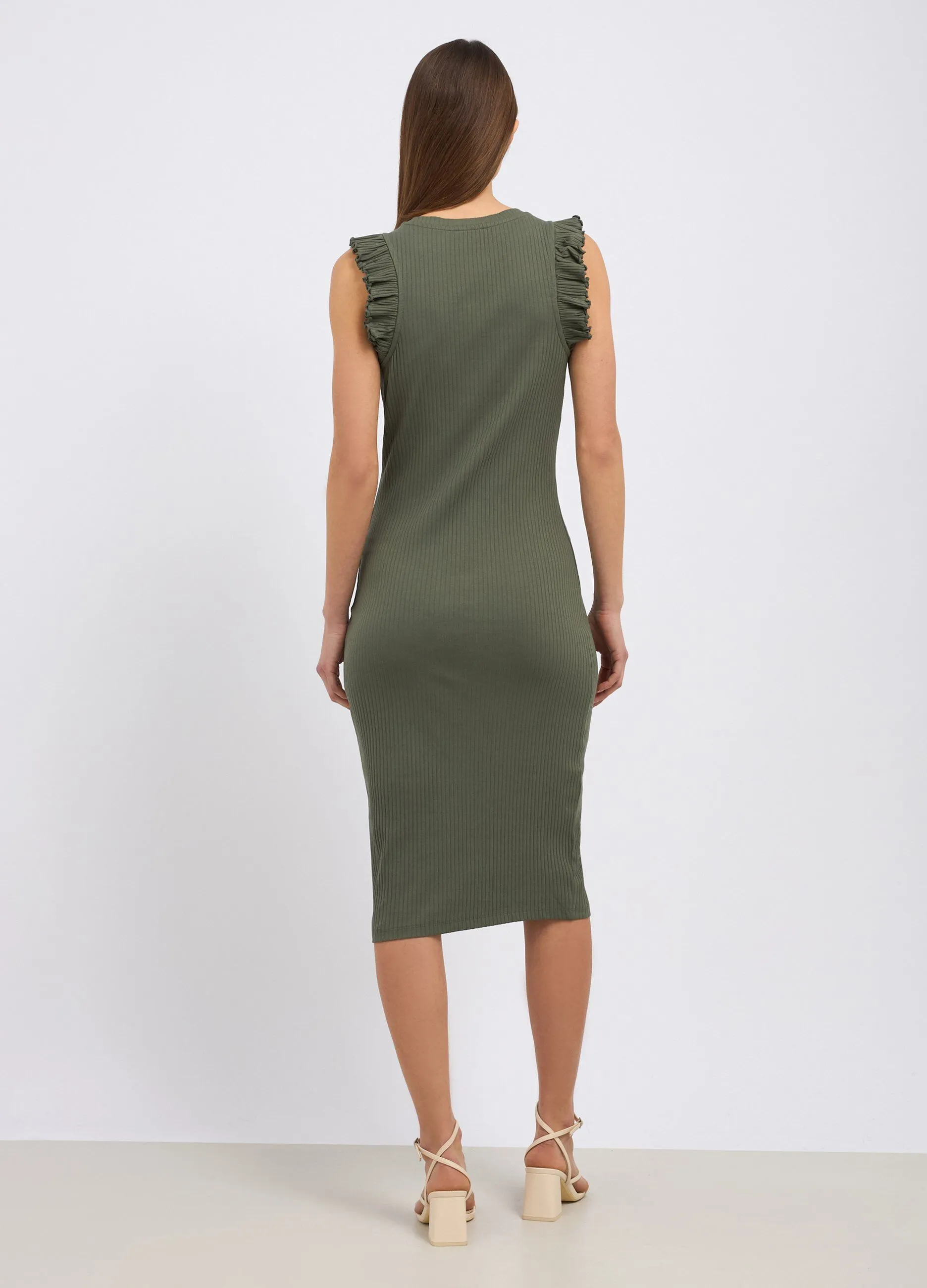 Tubino in costina di cotone stretch donna