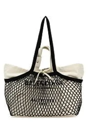 Two-tone canvas and mesh medium 24/7 shopping bag    